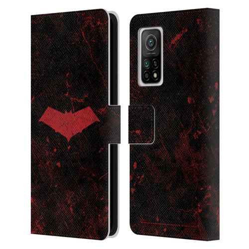 Batman DC Comics Red Hood Logo Grunge Leather Book Wallet Case Cover For Xiaomi Mi 10T 5G