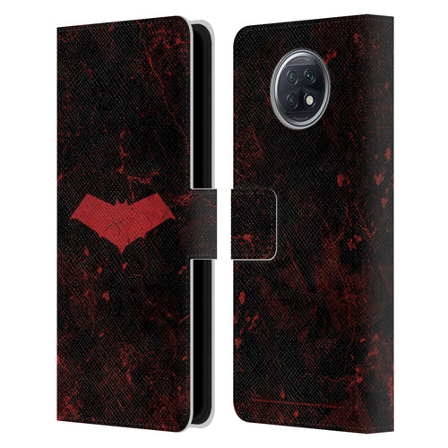 Batman DC Comics Red Hood Logo Grunge Leather Book Wallet Case Cover For Xiaomi Redmi Note 9T 5G