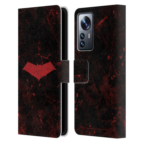Batman DC Comics Red Hood Logo Grunge Leather Book Wallet Case Cover For Xiaomi 12 Pro