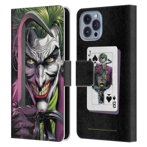 Batman DC Comics Three Jokers The Clown Leather Book Wallet Case Cover For Apple iPhone 14