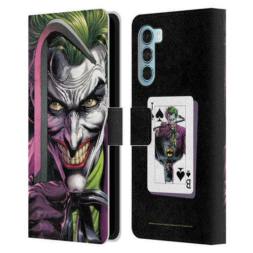 Batman DC Comics Three Jokers The Clown Leather Book Wallet Case Cover For Motorola Edge S30 / Moto G200 5G