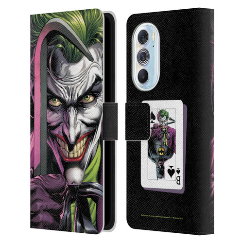 Batman DC Comics Three Jokers The Clown Leather Book Wallet Case Cover For Motorola Edge X30