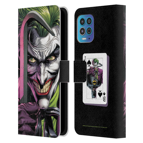 Batman DC Comics Three Jokers The Clown Leather Book Wallet Case Cover For Motorola Moto G100