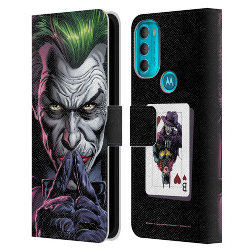 Batman DC Comics Three Jokers The Criminal Leather Book Wallet Case Cover For Motorola Moto G71 5G