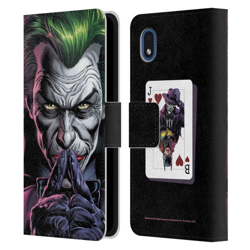 Batman DC Comics Three Jokers The Criminal Leather Book Wallet Case Cover For Samsung Galaxy A01 Core (2020)