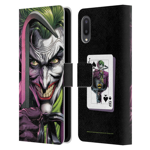 Batman DC Comics Three Jokers The Clown Leather Book Wallet Case Cover For Samsung Galaxy A02/M02 (2021)