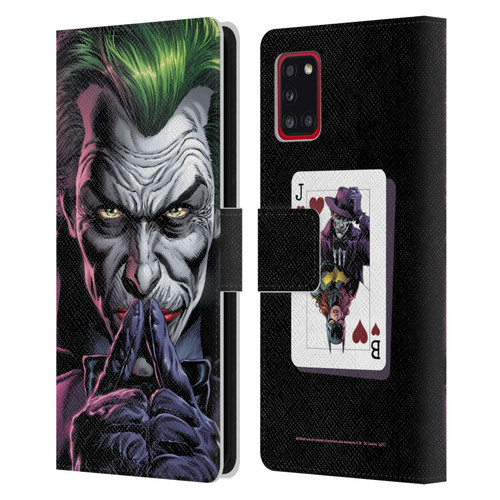 Batman DC Comics Three Jokers The Criminal Leather Book Wallet Case Cover For Samsung Galaxy A31 (2020)