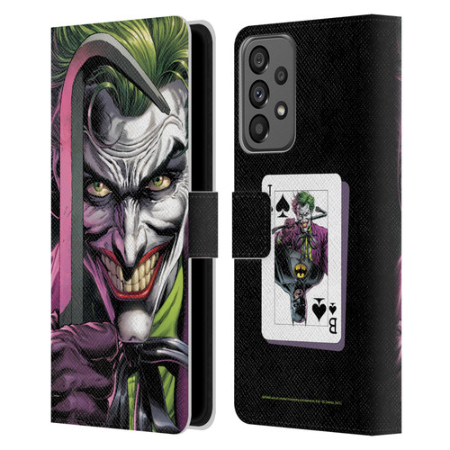 Batman DC Comics Three Jokers The Clown Leather Book Wallet Case Cover For Samsung Galaxy A73 5G (2022)