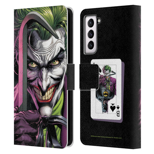 Batman DC Comics Three Jokers The Clown Leather Book Wallet Case Cover For Samsung Galaxy S21 5G