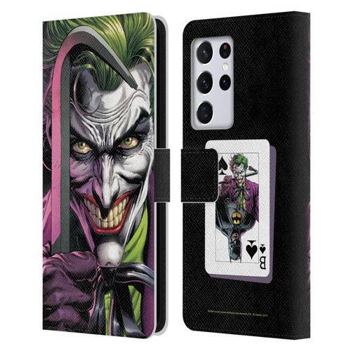 Batman DC Comics Three Jokers The Clown Leather Book Wallet Case Cover For Samsung Galaxy S21 Ultra 5G