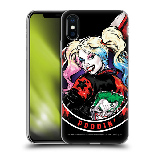 Batman DC Comics Harley Quinn Graphics Puddin Soft Gel Case for Apple iPhone X / iPhone XS