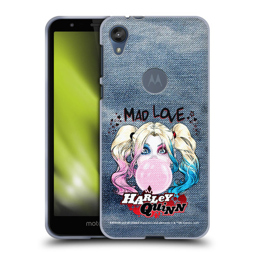 Batman DC Comics Harley Quinn Graphics Bubblegum Soft Gel Case for Motorola Moto E6
