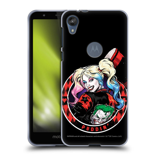 Batman DC Comics Harley Quinn Graphics Puddin Soft Gel Case for Motorola Moto E6