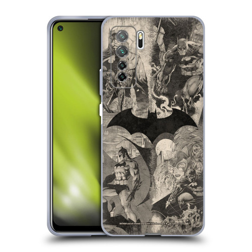 Batman DC Comics Hush Logo Collage Distressed Soft Gel Case for Huawei Nova 7 SE/P40 Lite 5G