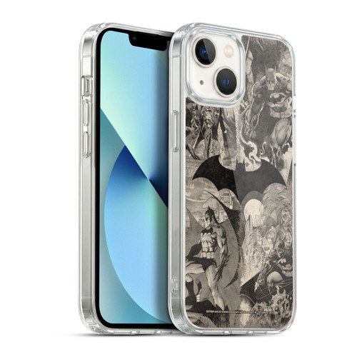Batman DC Comics Hush Logo Collage Distressed Soft Gel Case for Apple iPhone 13