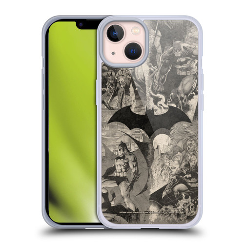 Batman DC Comics Hush Logo Collage Distressed Soft Gel Case for Apple iPhone 13