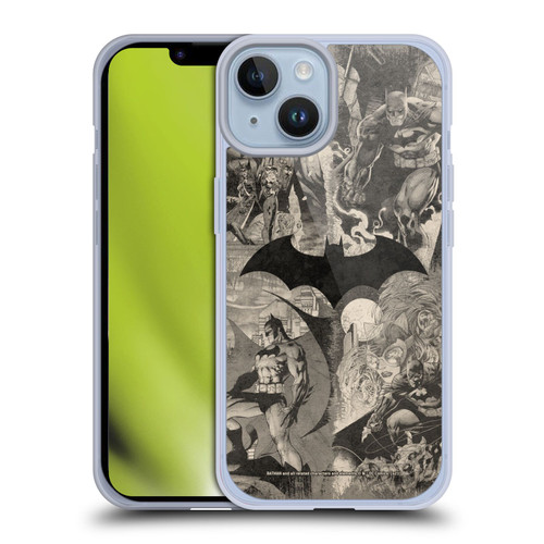 Batman DC Comics Hush Logo Collage Distressed Soft Gel Case for Apple iPhone 14
