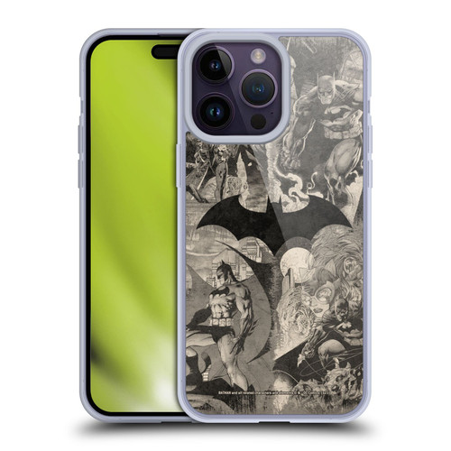 Batman DC Comics Hush Logo Collage Distressed Soft Gel Case for Apple iPhone 14 Pro Max