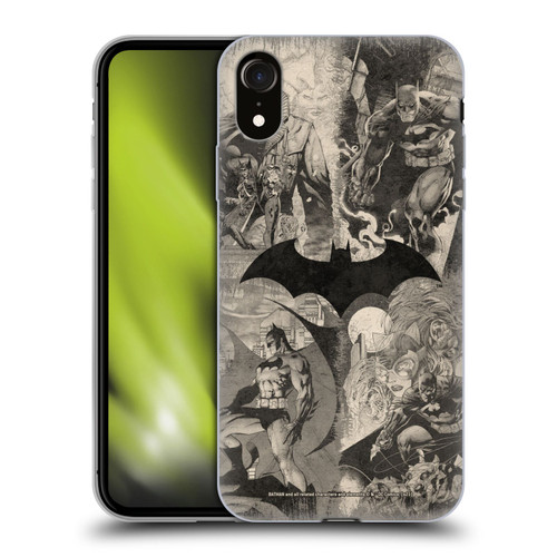 Batman DC Comics Hush Logo Collage Distressed Soft Gel Case for Apple iPhone XR