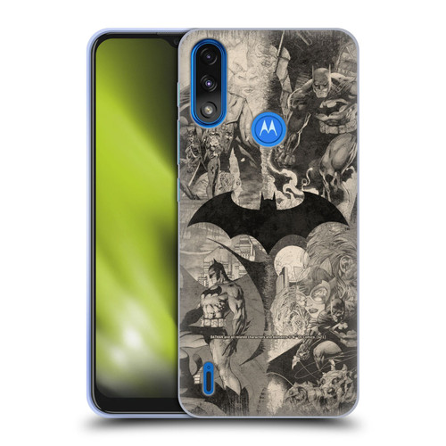 Batman DC Comics Hush Logo Collage Distressed Soft Gel Case for Motorola Moto E7 Power / Moto E7i Power