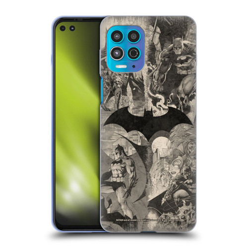 Batman DC Comics Hush Logo Collage Distressed Soft Gel Case for Motorola Moto G100