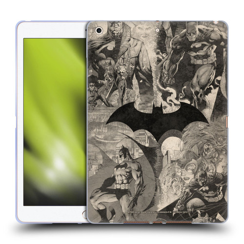 Batman DC Comics Hush Logo Collage Distressed Soft Gel Case for Apple iPad 10.2 2019/2020/2021