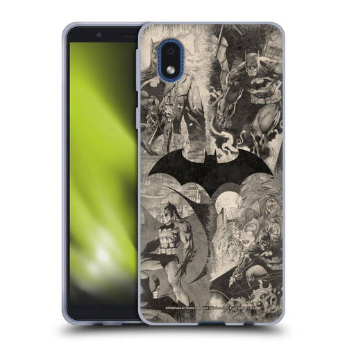 Batman DC Comics Hush Logo Collage Distressed Soft Gel Case for Samsung Galaxy A01 Core (2020)