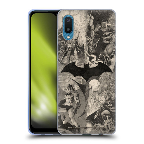 Batman DC Comics Hush Logo Collage Distressed Soft Gel Case for Samsung Galaxy A02/M02 (2021)