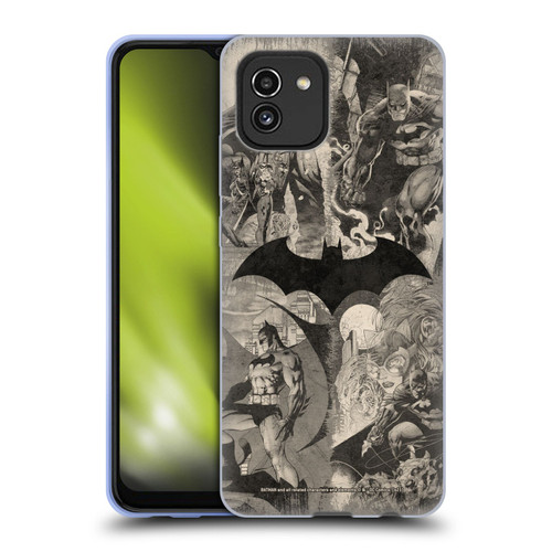 Batman DC Comics Hush Logo Collage Distressed Soft Gel Case for Samsung Galaxy A03 (2021)
