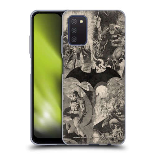 Batman DC Comics Hush Logo Collage Distressed Soft Gel Case for Samsung Galaxy A03s (2021)