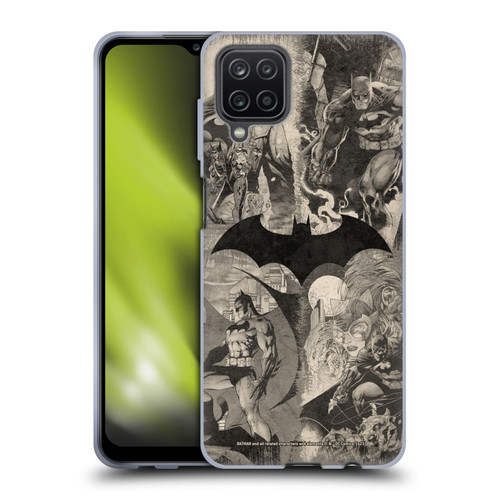 Batman DC Comics Hush Logo Collage Distressed Soft Gel Case for Samsung Galaxy A12 (2020)