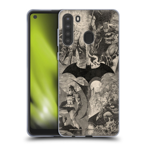 Batman DC Comics Hush Logo Collage Distressed Soft Gel Case for Samsung Galaxy A21 (2020)