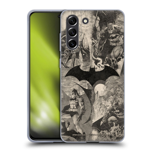 Batman DC Comics Hush Logo Collage Distressed Soft Gel Case for Samsung Galaxy S21 FE 5G