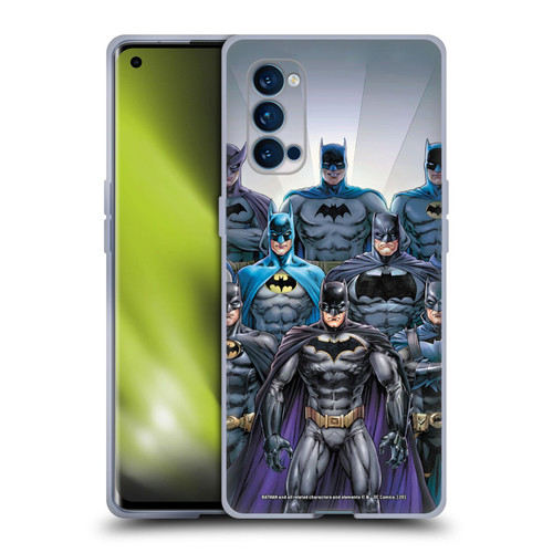 Batman DC Comics Iconic Comic Book Costumes Through The Years Soft Gel Case for OPPO Reno 4 Pro 5G