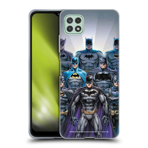 Batman DC Comics Iconic Comic Book Costumes Through The Years Soft Gel Case for Samsung Galaxy A22 5G / F42 5G (2021)