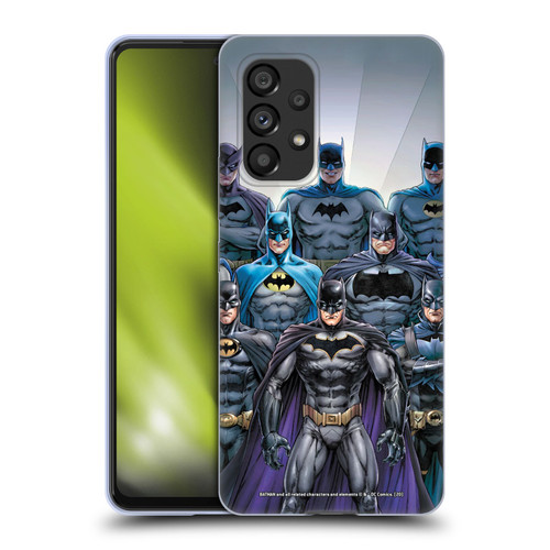Batman DC Comics Iconic Comic Book Costumes Through The Years Soft Gel Case for Samsung Galaxy A53 5G (2022)