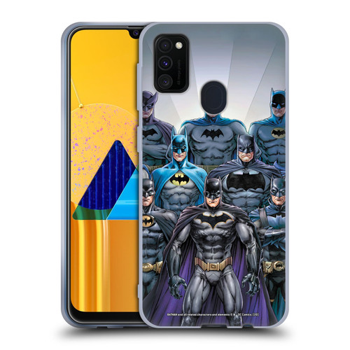 Batman DC Comics Iconic Comic Book Costumes Through The Years Soft Gel Case for Samsung Galaxy M30s (2019)/M21 (2020)