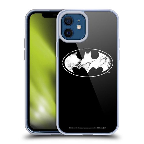 Batman DC Comics Logos Marble Soft Gel Case for Apple iPhone 12 / iPhone 12 Pro