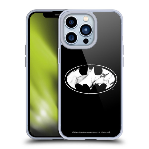 Batman DC Comics Logos Marble Soft Gel Case for Apple iPhone 13 Pro