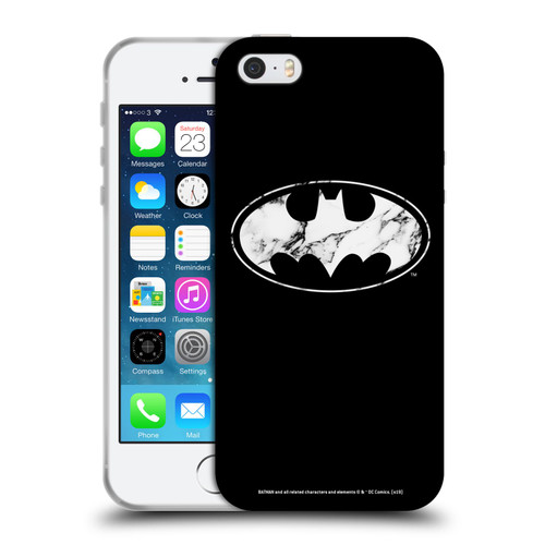 Batman DC Comics Logos Marble Soft Gel Case for Apple iPhone 5 / 5s / iPhone SE 2016