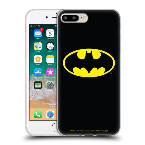 Batman DC Comics Logos Classic Soft Gel Case for Apple iPhone 7 Plus / iPhone 8 Plus