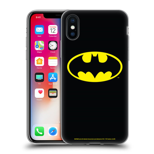 Batman DC Comics Logos Classic Soft Gel Case for Apple iPhone X / iPhone XS