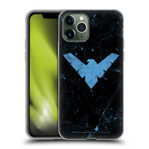 Batman DC Comics Nightwing Logo Grunge Soft Gel Case for Apple iPhone 11 Pro