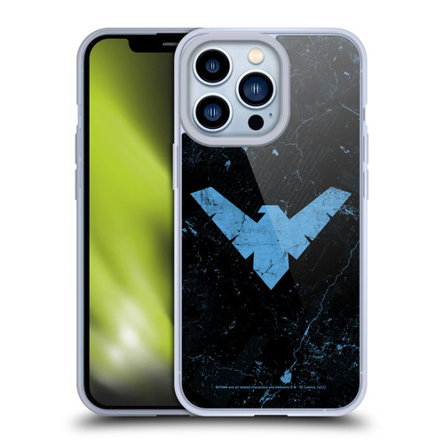 Batman DC Comics Nightwing Logo Grunge Soft Gel Case for Apple iPhone 13 Pro