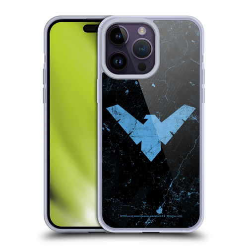 Batman DC Comics Nightwing Logo Grunge Soft Gel Case for Apple iPhone 14 Pro Max