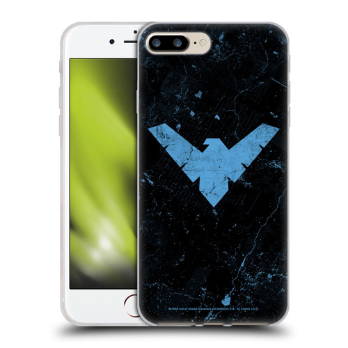 Batman DC Comics Nightwing Logo Grunge Soft Gel Case for Apple iPhone 7 Plus / iPhone 8 Plus
