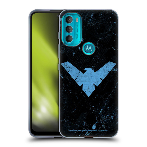 Batman DC Comics Nightwing Logo Grunge Soft Gel Case for Motorola Moto G71 5G