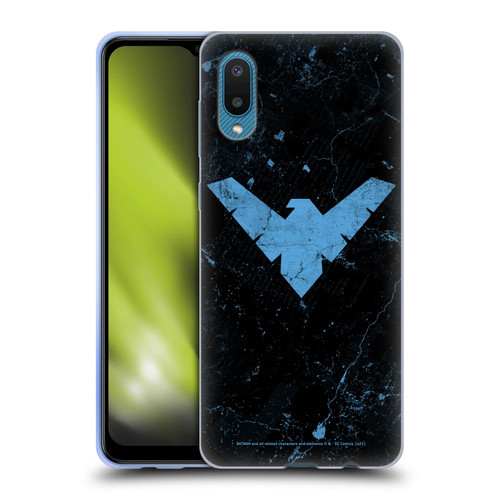 Batman DC Comics Nightwing Logo Grunge Soft Gel Case for Samsung Galaxy A02/M02 (2021)