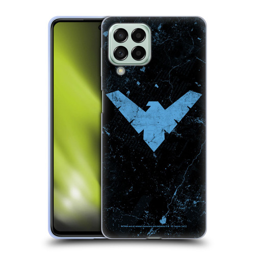 Batman DC Comics Nightwing Logo Grunge Soft Gel Case for Samsung Galaxy M53 (2022)