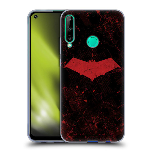 Batman DC Comics Red Hood Logo Grunge Soft Gel Case for Huawei P40 lite E